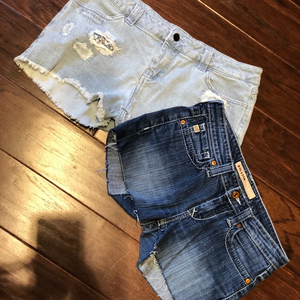 2 Pairs Jean Shorts Sizes 27 Big Star & 29 XXI